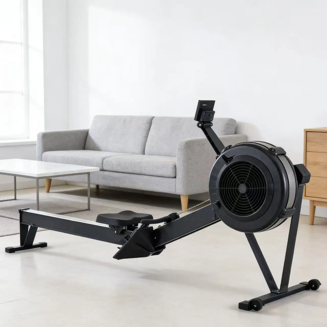 2026 Best Selling Air Rowing Machine Home & Commercial Use Adjustable Resistance Alloy Frame 150kg Max User Weightpromote sales
