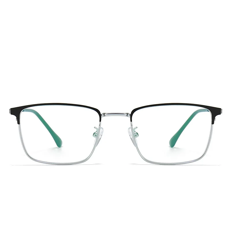 إطار نظارات كلاسيكي مربع من سبائك التيتانيوم كامل الحافة للرجال، نظارات خفيفة الوزن ومتينة للأعمال والأزياء اليومية 3125