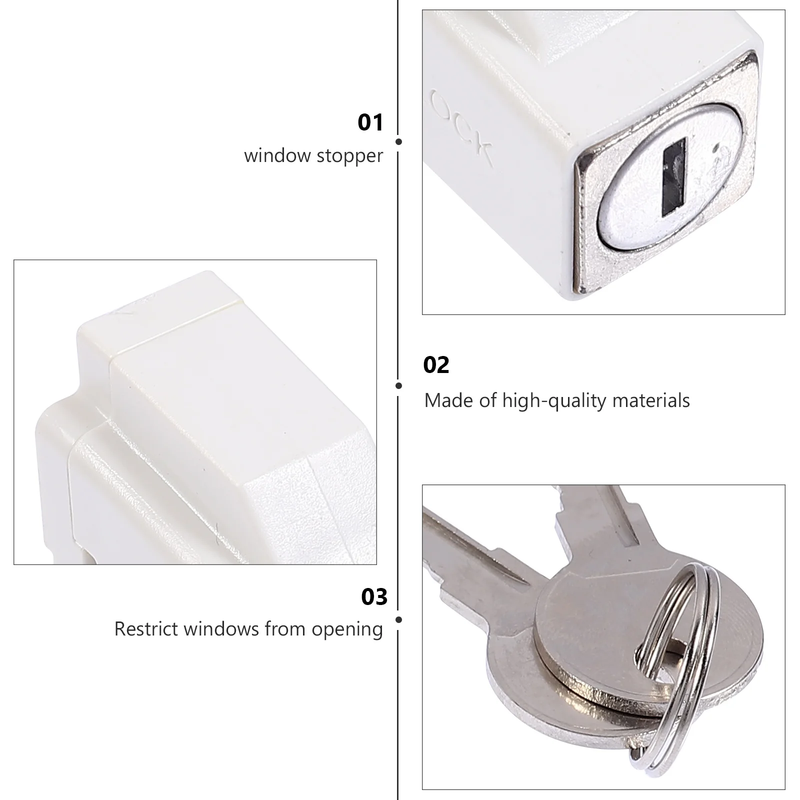 

Sliding Window Lock Anti-Theft Safety Sash Stopper Door Limiter Zinc Alloy No Drilling Installation Hardware For