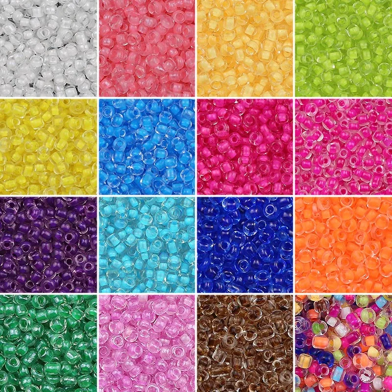 3mm 650pcs 18g Colorful Transparent Dyed Core Glass Small Beads For Jewelry Making Bracelet Earrings DIY Craft Accessories