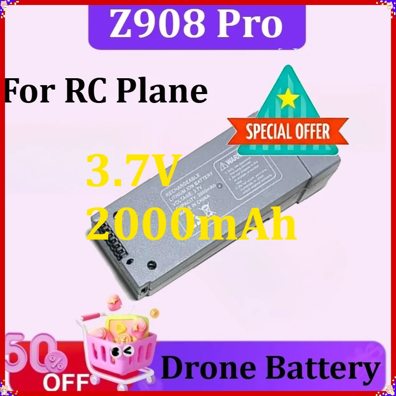 

For Z908 PRO MAX RC Plane Battery Replacement Accessory Z908 Pro Battery 3.7V 2000mAh