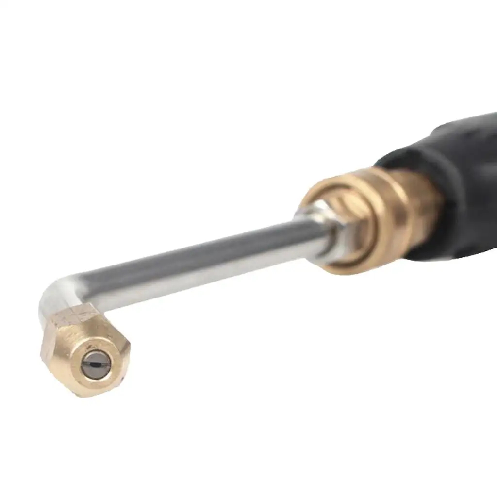 Pressure Washer Nozzle Lance Angled Metal Extension 20cm Stainless Steel Quick Connect Lance for High Pressure Cleaning Tasks