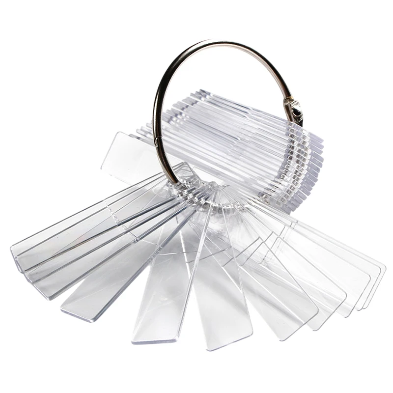 Rectangle Fake Nail Art Display Swatch UV Gel Nail Tips Color Card Nail Plate Template Plate Gel Polish Practice Making Manicure