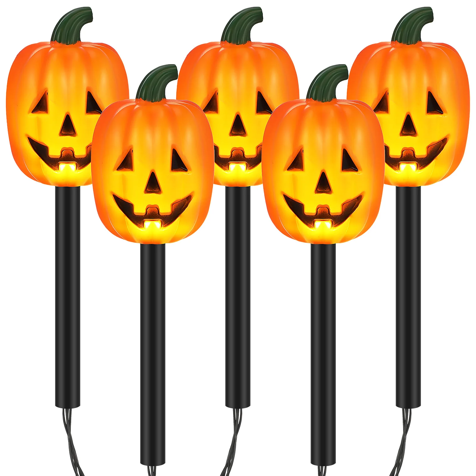 

Хэллоуин Тыква Солнечные фонари Теплый свет Водонепроницаемая коробка Цвет Садовый декор Наружное использование Тыквенные фонари Солнечные