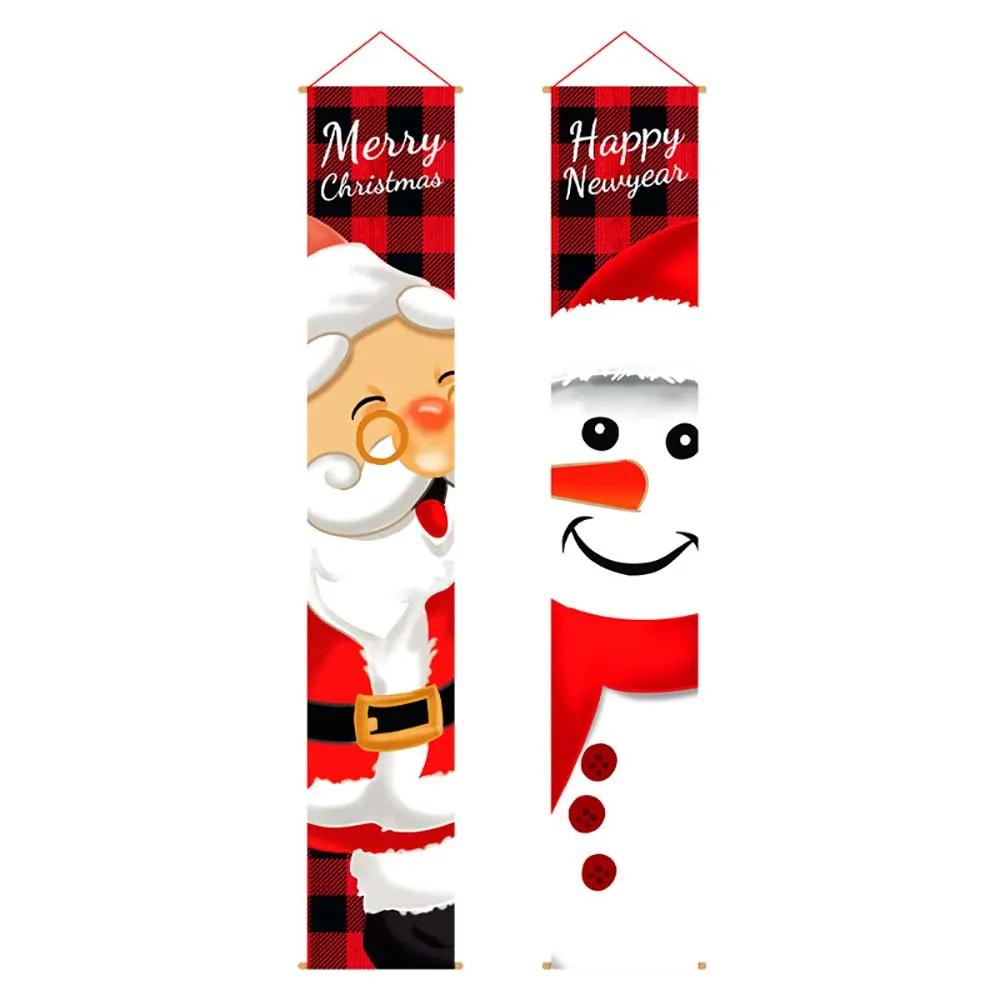 Santa Claus Christmas Door Banner Merry Christmas Decor for Home 2022 Christmas Ornament Xmas Navidad Gift New Year