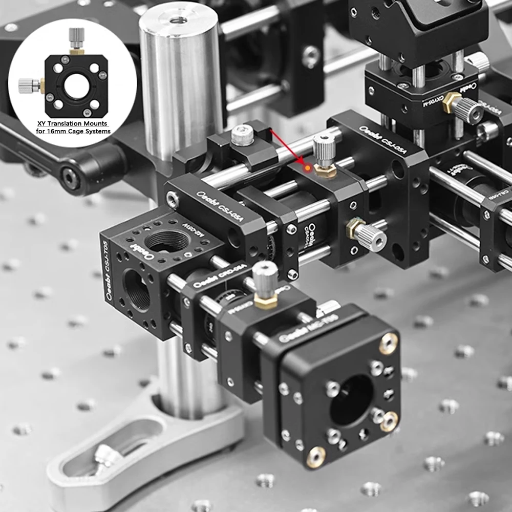 Imagem -02 - Tradução Suportes para Cage Systems Lens Mounting Seat Espelho de Deslocamento Biaxial Frame Coaxial 16 mm Cxy05-m xy