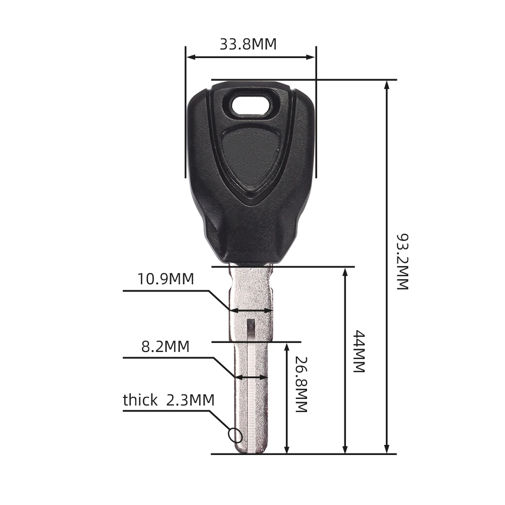 1Pcs New Blank Key Motorcycle Replace Uncut Keys For Monster 696 796 795 899 959 1098 1199 1299 Multistrada MTS950