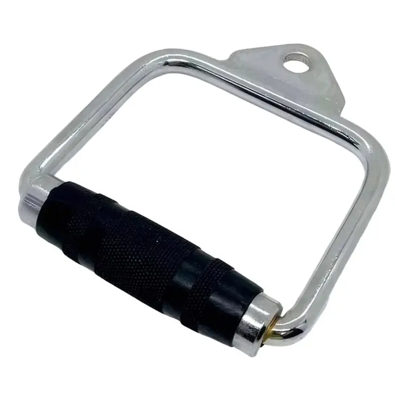 Pulldown Cable Machine Fitness D-Handle With Rubber Triceps Steel Handle Non-Slip Grip For Weight Lifting Bars