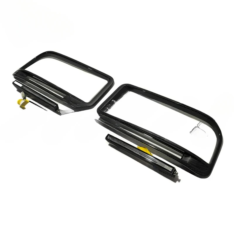 Used   G-Class W464 G900 dry carbon fiber rocket style front bumper lampshade with LED fog light frame body kit