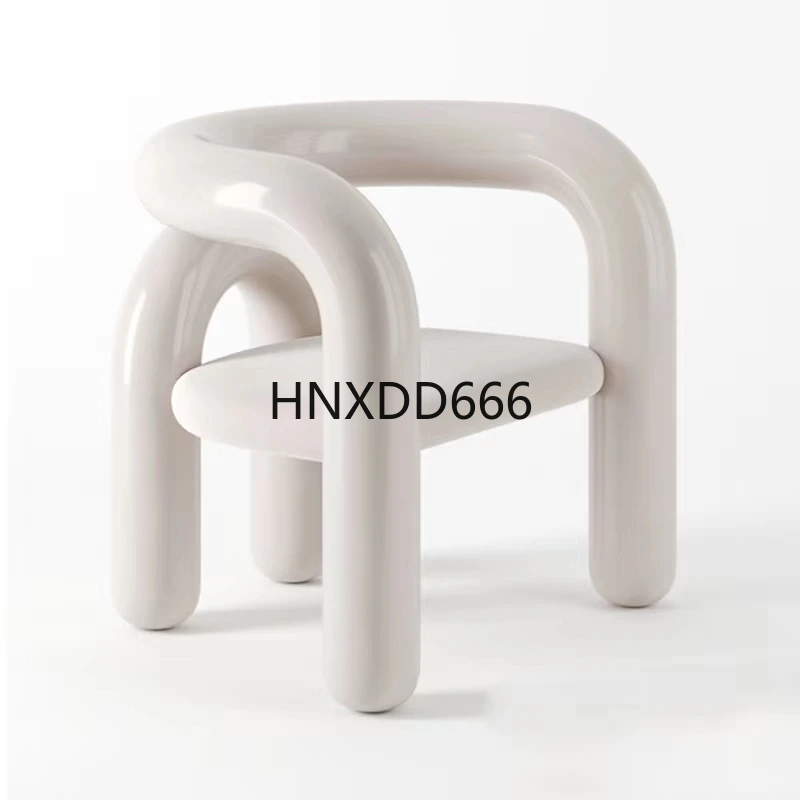 

Nordic, FRP electroplated U-shaped elbow special-shaped chair