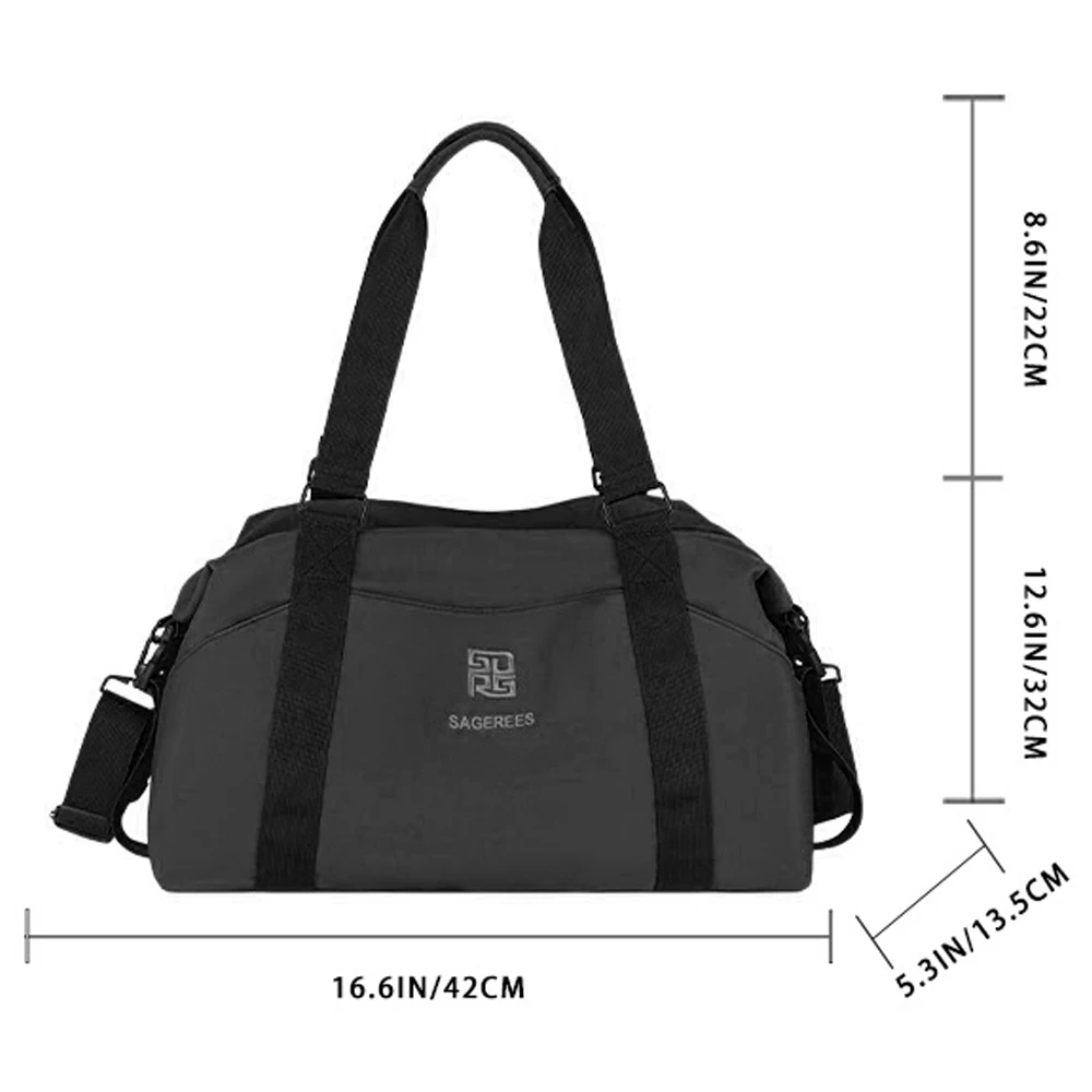 Foldable Carry on Duffel Bag - Classic Compact Sports Gym Bag - Lightweight Overnight Weekender Bag for Travel, Beach, Workout