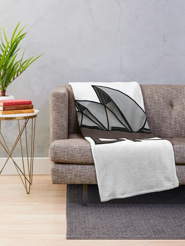 Sydney opera house Throw Blanket Sofas Blankets For Sofas Large Retros Blankets