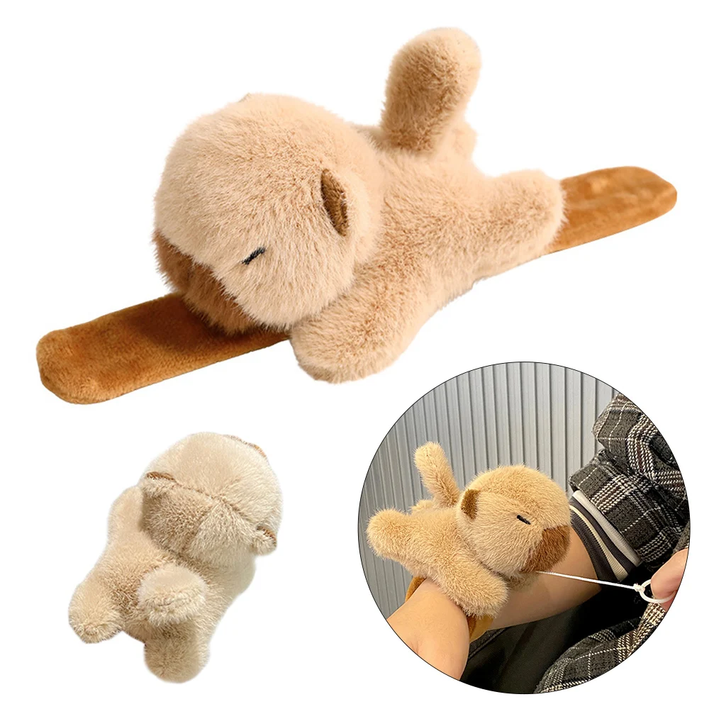 Cute Plush Capybara Clapping Circle Healing Personality Capybara Plush Toy Stuffed Animals Wristband Interactive Toy