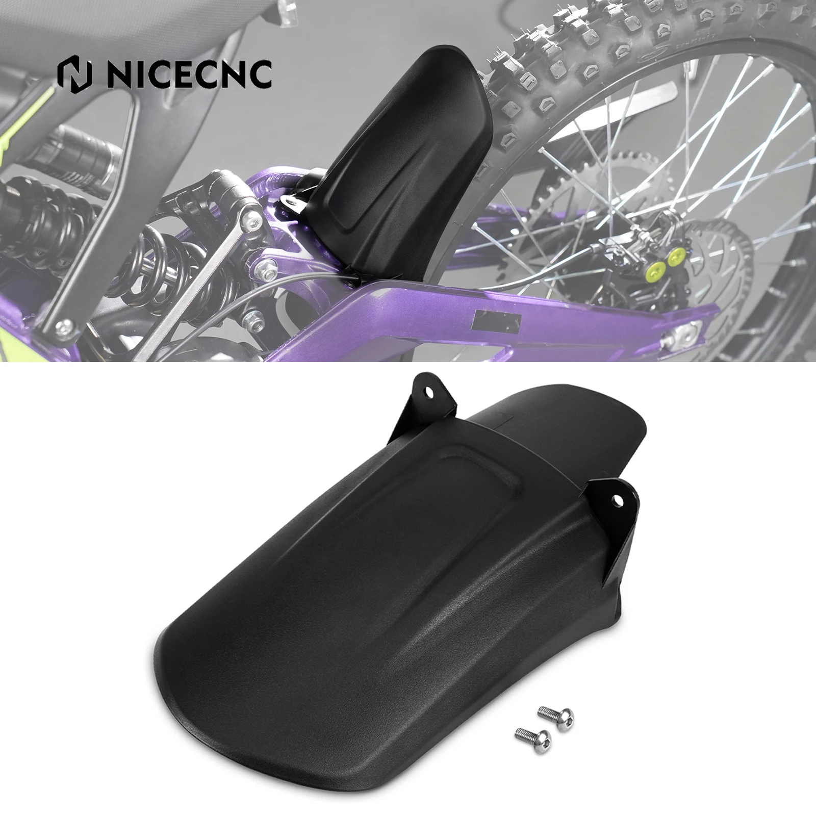 

NICECNC For Surron Light Bee X Rear Wheel Fender Mud Guard Protector For SUR-RON Light Bee S L1E For Segway X160 X260 Plastic