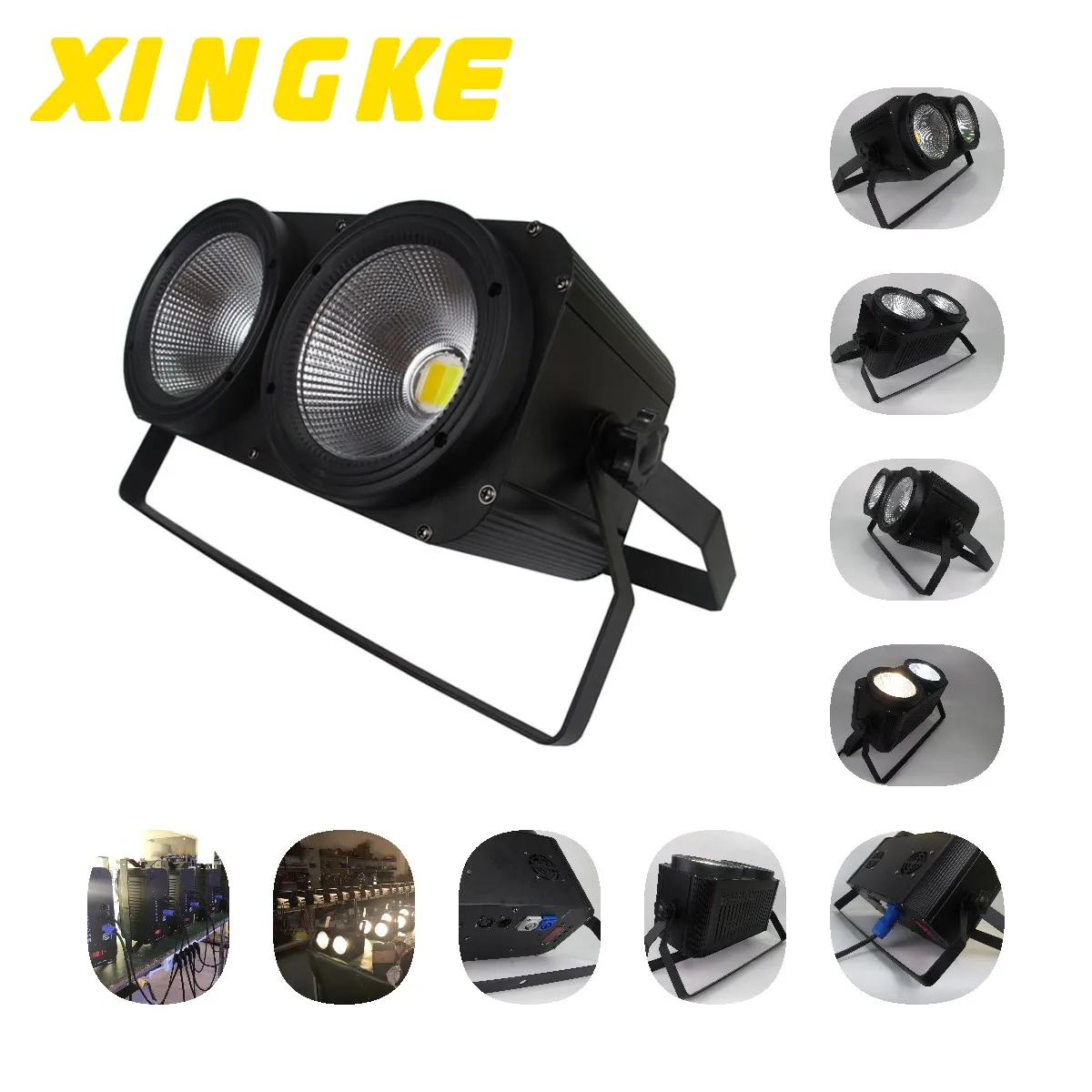 

6Pcs/Lot Professional Led Cob 2 Eyes Cob Blinder Light Audience Church Light