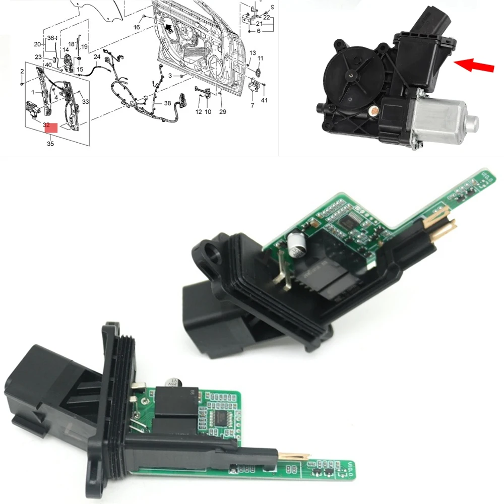 Front Passenger Driver Side Power Window Lifter Control Moudle PCB Board For Chevrolet Malibu MK8 Buick Regal Verano 13350759