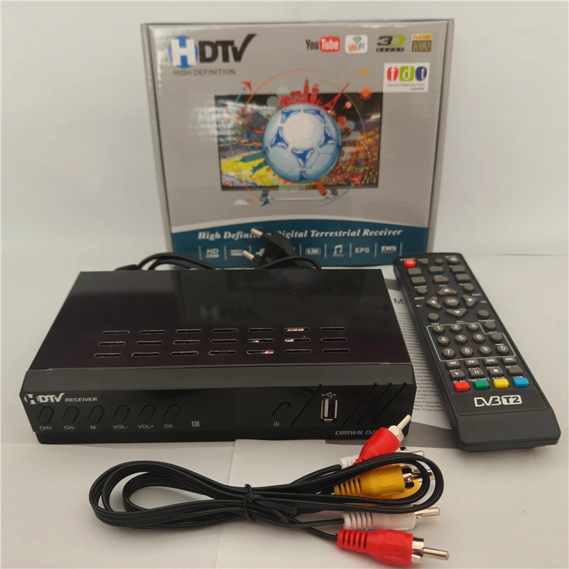 Indonesia Rusia Tailandia Vietnam DVB-T2 decodificador receptor de TV satelital MPEG4 H.264 dvb-t2 STB para el país del sudeste asiático