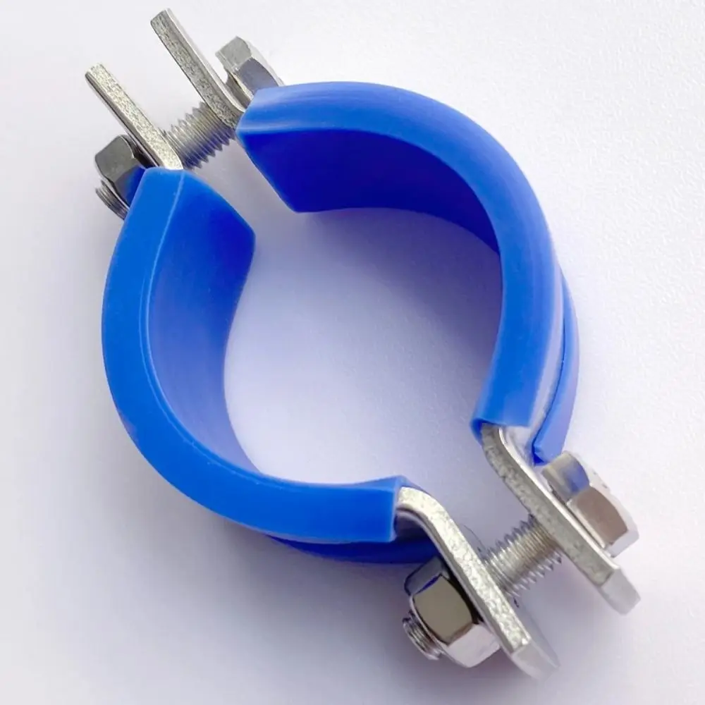 Fascetta stringitubo rotonda 20/25/32/40/50/63mm PPR/PVC Dado Cerchio Tubo dell'acqua Fissaggio per tubi del gas Dado in gomma in acciaio al carbonio Supporto per tubi a cerchio