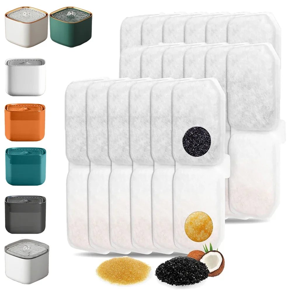 

Replacement Activated Carbon Resin Filter Element for Cat Water Fountain Purify Pet Water Fountain Accessories Replaced Filters