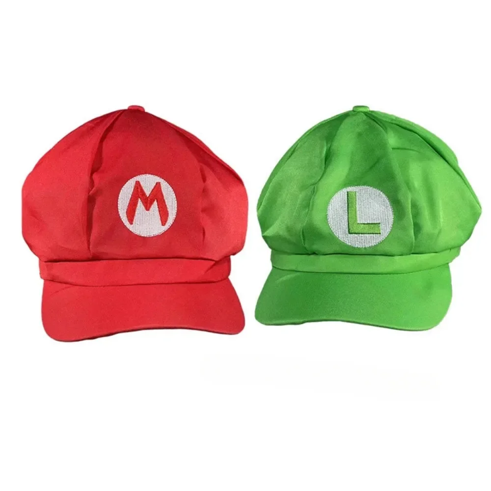 سوبر براذرز قبعة لويجي الكبار قبعة زي تأثيري البيسبول أنيمي للجنسين دور اللعب الأشرطة قفازات اللحية الدعائم الطرف هالوين