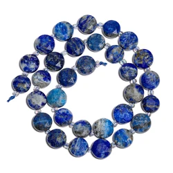 10mm AAA Faceted Coin Natural Stone Lapis Lazuli Beads Rondelle Spacer Beads For Jewelry Making DIY Charms Bracelets Accessories