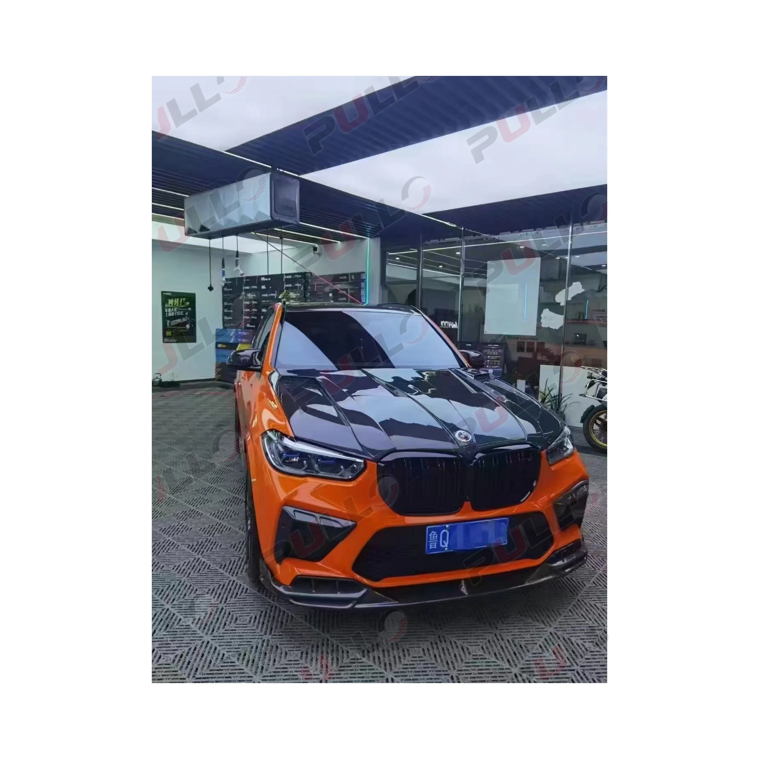 Kohlefaser-Autozubehör für X5 F95 M Competition 2021, Frontlippe, Heckdiffusor, Seitenschweller, Heckspoiler