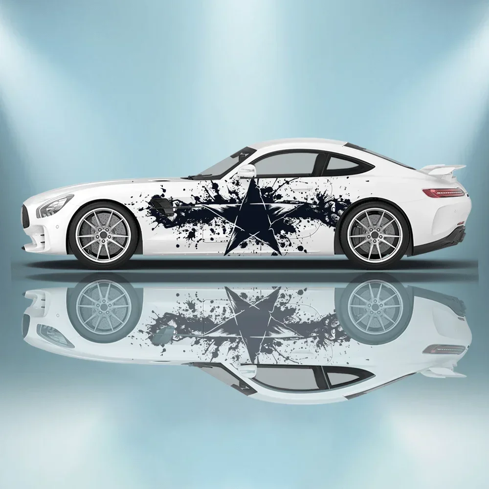 

Виниловая наклейка с пятиконечной звездой, самоклеящаяся наклейка против царапин, подходит для грузовиков, внедорожников, декора, автоаксессуары