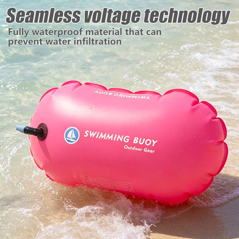 1PC PVC inflatable Swimming Buoy Safety Buoy Tow Float Waterproof Air Bag With Waist Belt For rafting Outdoor Swimming