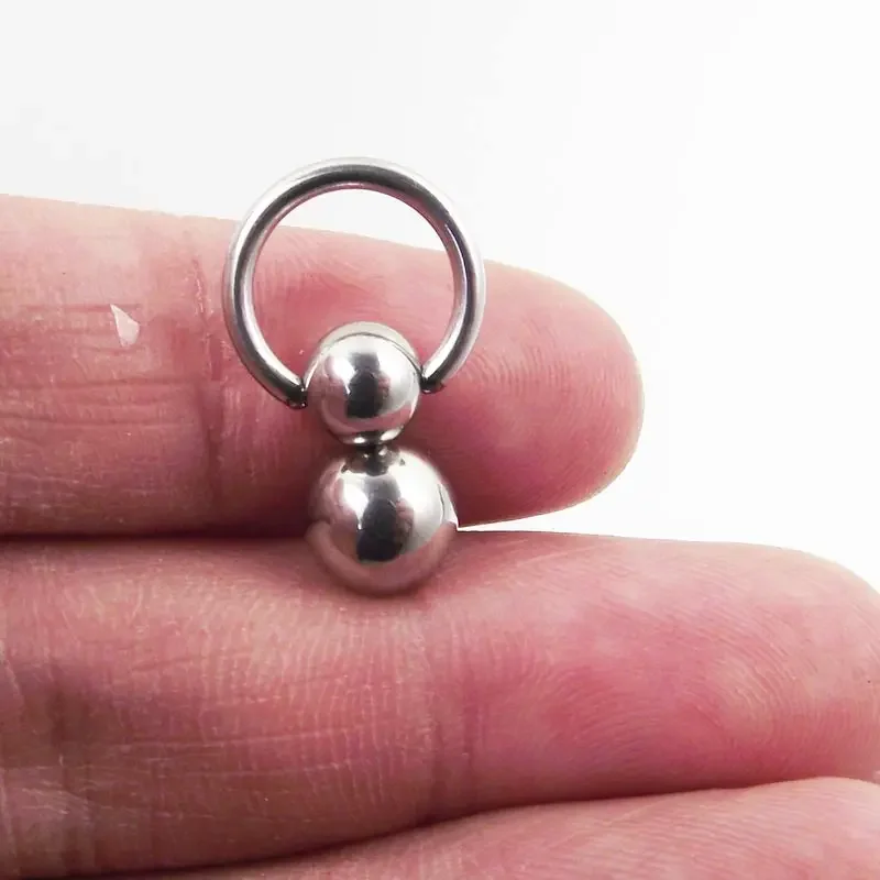 1Pcs Stainless Steel Double Ba - Nipple Bar Curved review and price