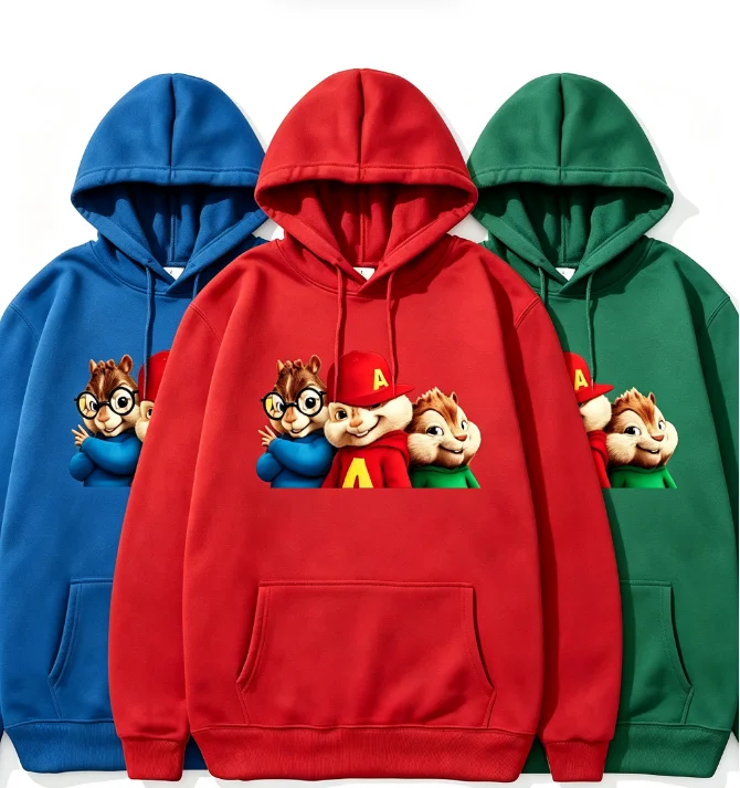 Alvin and The Chipmunks_ The Squeakquel's Funny Sweatshir Hoody Long-sleeved Crewneck Pullover Sweatshirt Friends Best Gift2027