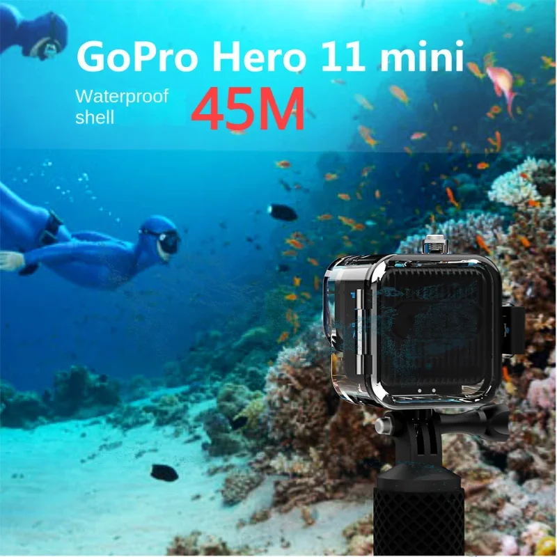 

Waterproof Case For GoPro Hero 11 Black Mini 45M Dive Diving Protective Cover Housing Underwater Shell Sports Camera Accessories