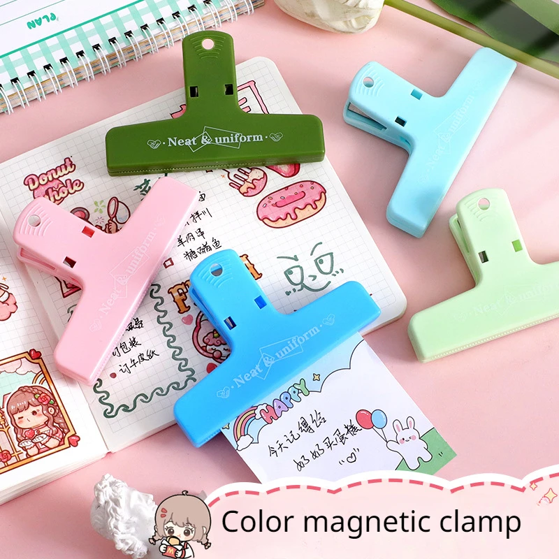 

Magnetic Suction Colored Plastic Hand Account Holder,student Test Paper Holder,document Receipt Holder Office Table Accessories