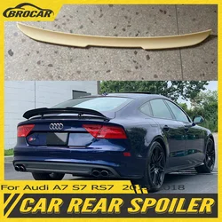 For 2010-2018 2019-2024 Audi A7 S7 RS7 V style High Quality ABS Plastic Unpainted Rear Spoiler Trunk Boot Wing Spoiler