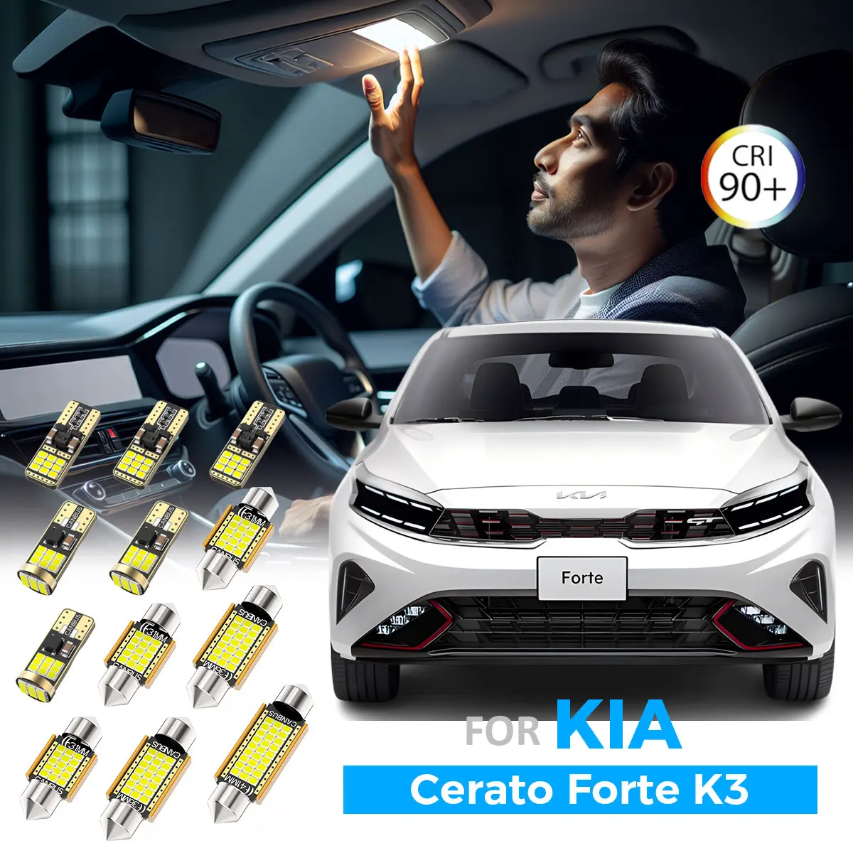 

AENVTOL LED Interior Light Bulb For Kia Cerato Forte K3 LD TD YD 2000-2014 2015 2016 2017 2018 2019 2020 2021 2022 Accessories