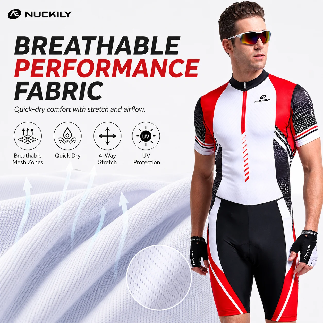 بدلة ترياتلون للرجال من NUCKIL - مراجعة Triathlon Cycling Kit وسعره