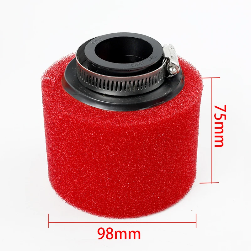Foam Air Filter 35mm 38mm 42mm 45mm 48mm Black and Red Sponge Cleaner Moped Scooter Dirt Pit Bike Motorcycle