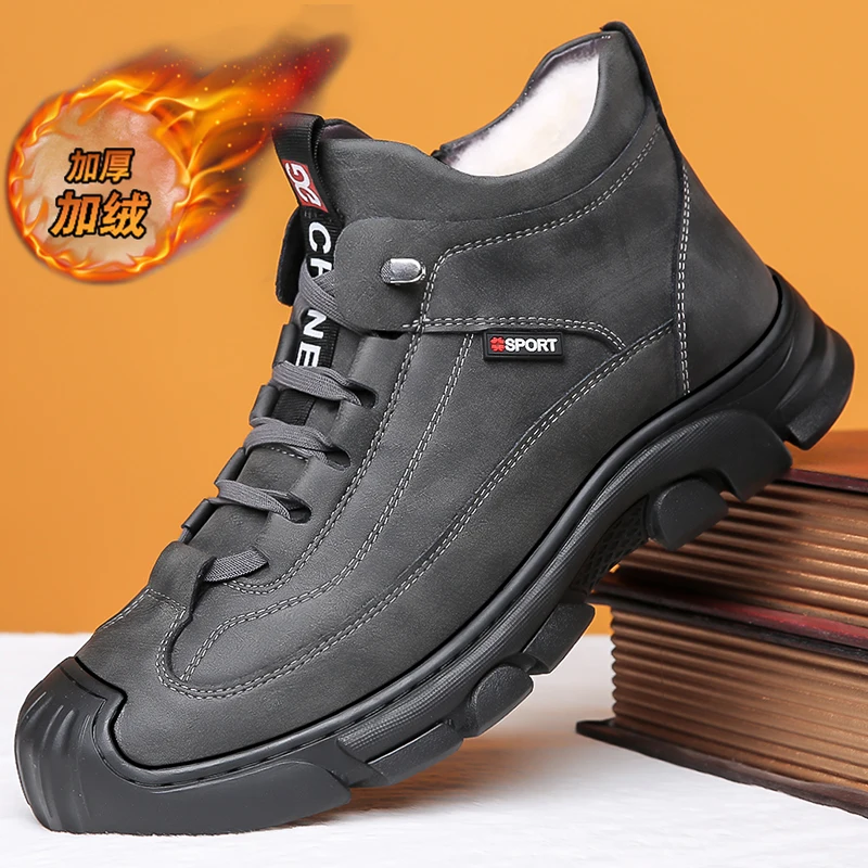 

Предложения «Черная пятница»: мужские уютные зимние ботинки, искусственный мех и водонепроницаемые, нескользящие для рождественских рынков и семейных прогулок.