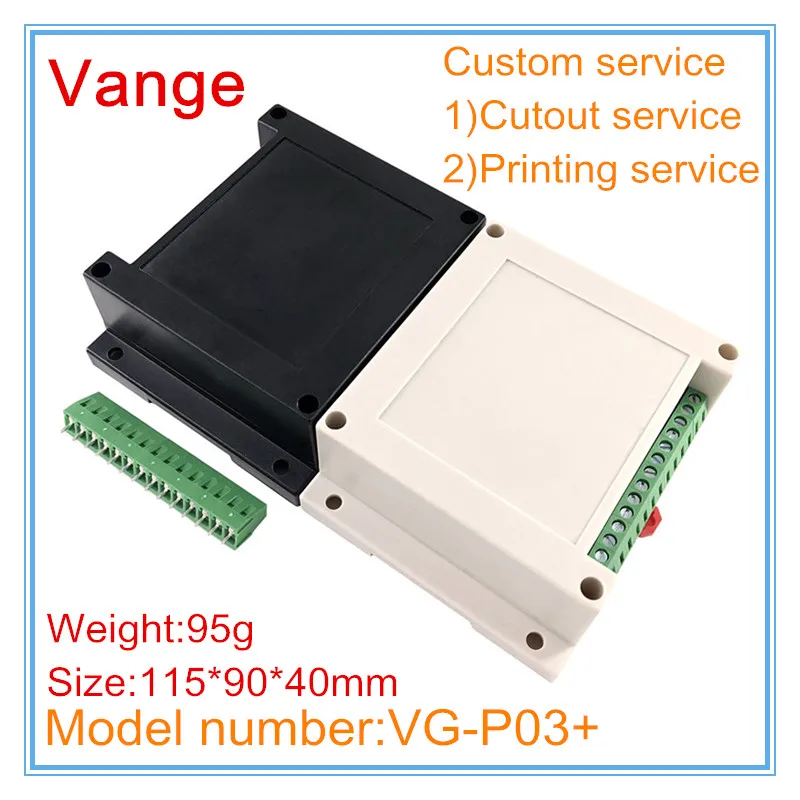 Vange terminal block PLC case 115*90*40mm ABS plastic project box