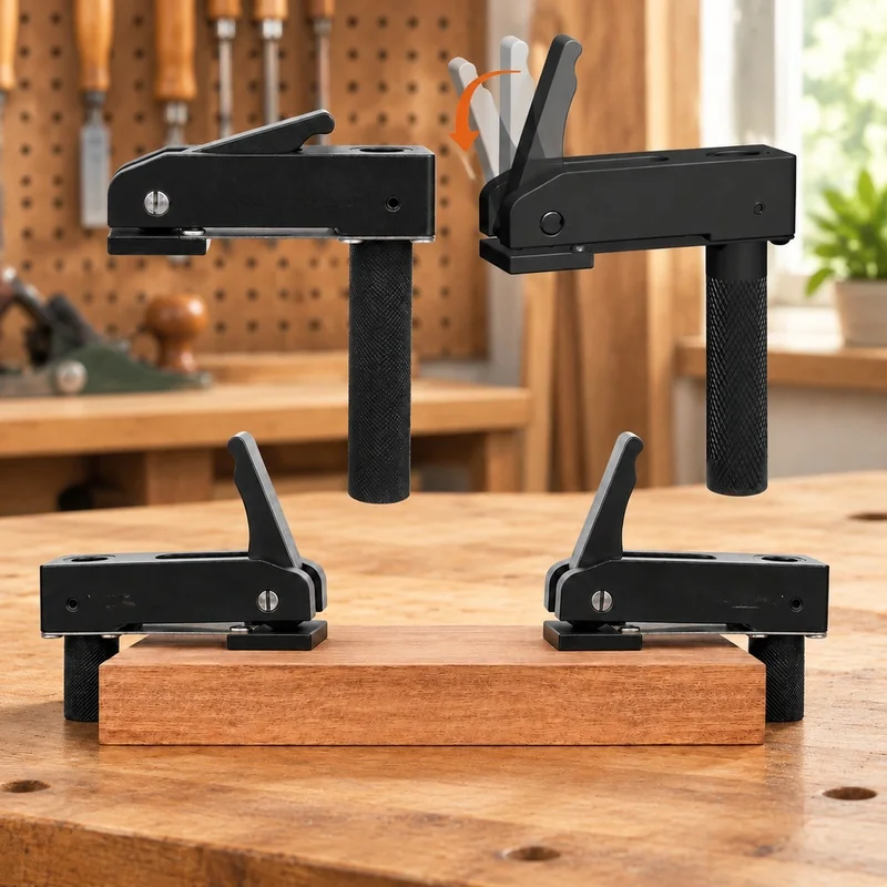 Quick-Release Clamp for Woodworking Frames and Fixtures, Adjustable 19-20mm Hold-Down Tool for Desktops