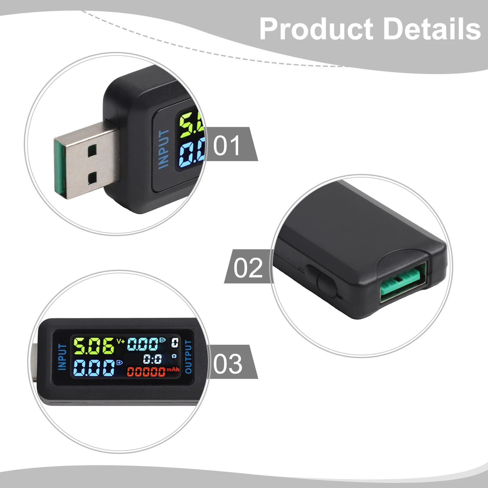 Medidor de energia USB C multi protocolo detecta automaticamente protocolos de carregamento rápido, incluindo PD2 0 e QC2 0 para testes abrangentes