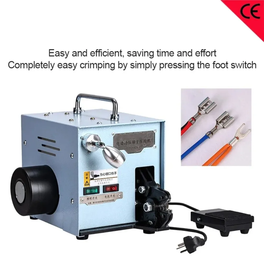 Electric Terminal Crimping Machine 60W Bare/Insulating/Tubular Terminal Crimper Tools Replaceable Die Jaws Wire Crimping Machine