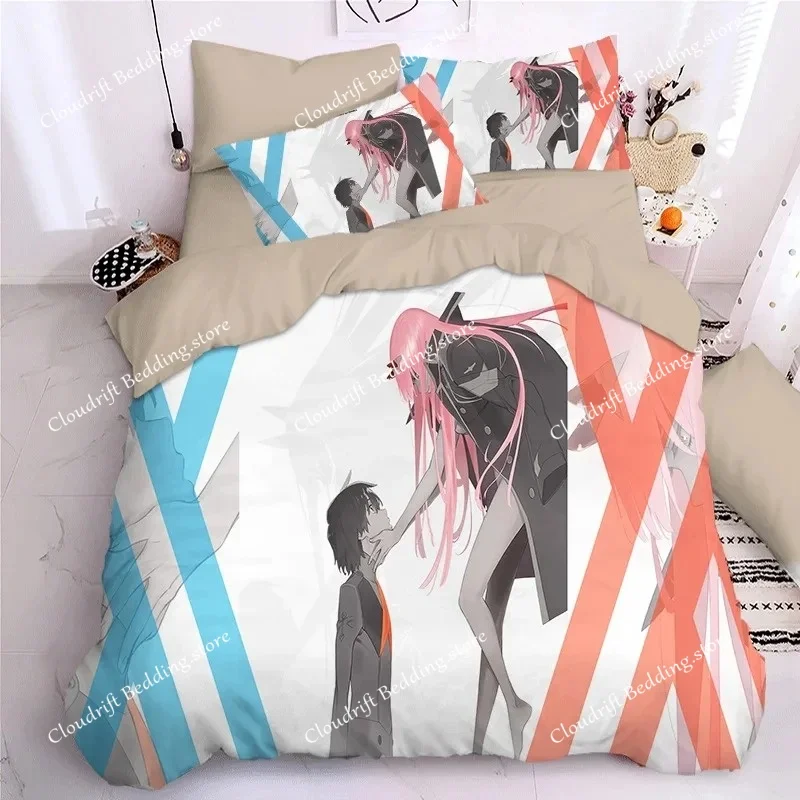 Darling In The Frank XX Bedding Sets Japan Anime Game Figure 3D Printed Duvet Cover Sets Twin Queen King Single Size Bedclothes 4