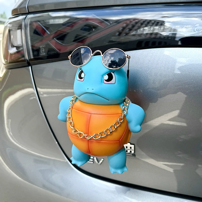 16 centimetri Del Fumetto Pokémon tsundere Squirtle auto accessori decorativi simpatico Cartone Animato Auto Esterno Tetto Apribile Ciondolo Bambola