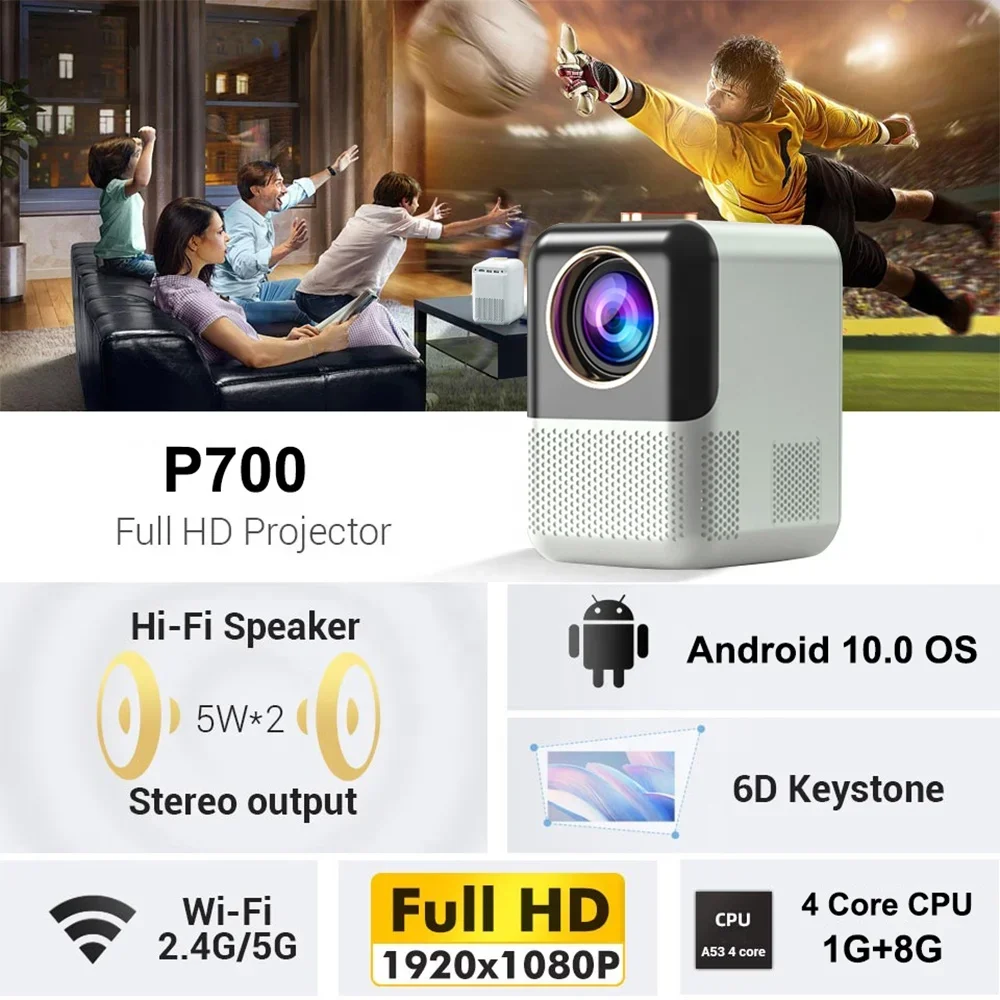 Consumer Electronics P700 Mini Portable Projector 4k Mobile Phone Android Video Led Smart Projectors & Presentation Equipment