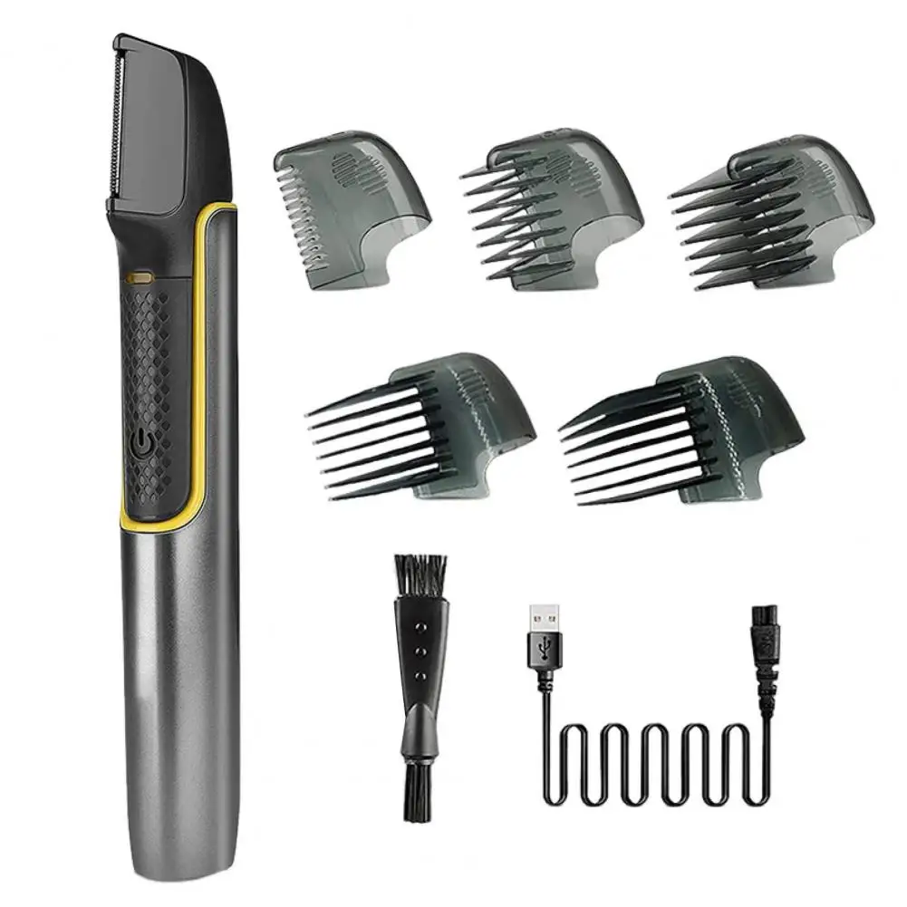 Nauwkeurige Achterkant Scheerapparaat Draagbare Dual-Head Elektrisch Scheerapparaat Met 5 Geleidekammen Oplaadbare Body Hair Trimmer Voor Heren