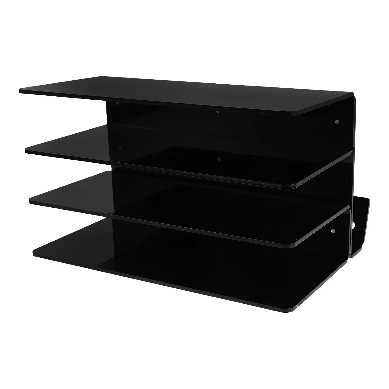 

3 Tier Acrylic Keyboard Stand Desktop Tray Black Keyboard Mouse Storage Rack Organizer for Office Home Mouse Display Stand