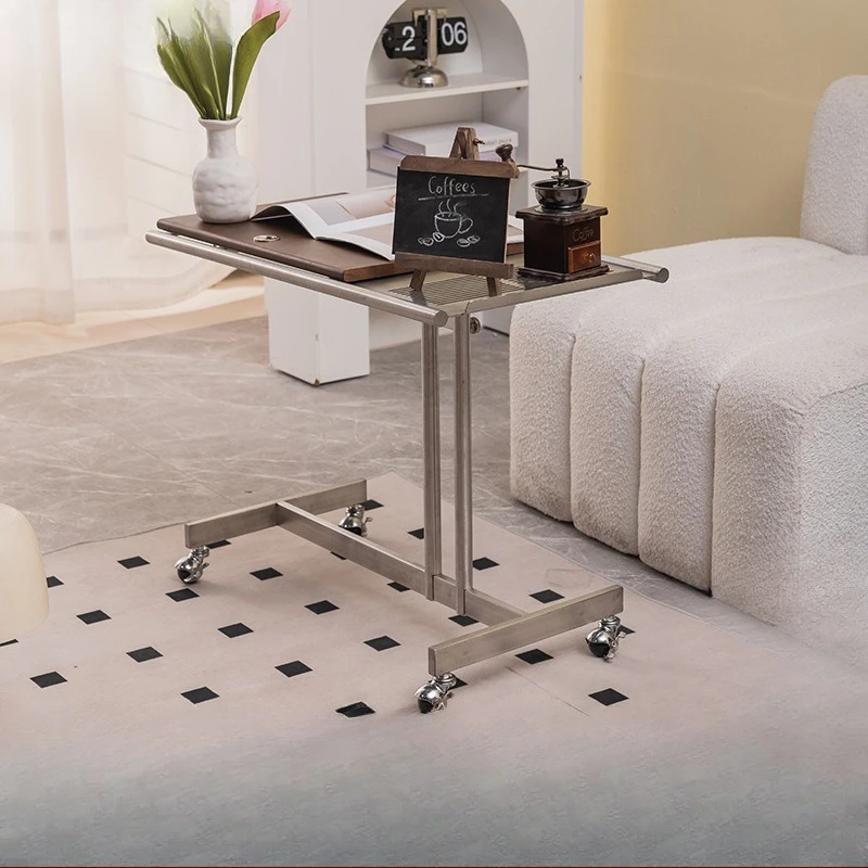 Lift and move the living room side table stainless steel home small computer desk