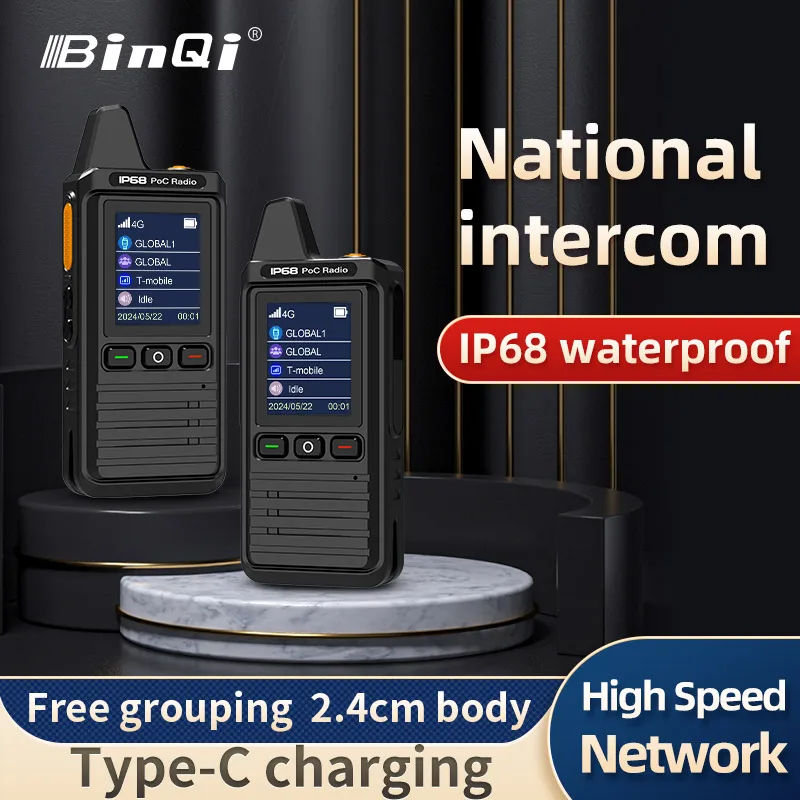 BinQi BQ-F1 POC 4G LTE 5000km Handheld Walkie Talkie GPS PTT Platform Portable Global Communication Wireless IP68 Radio