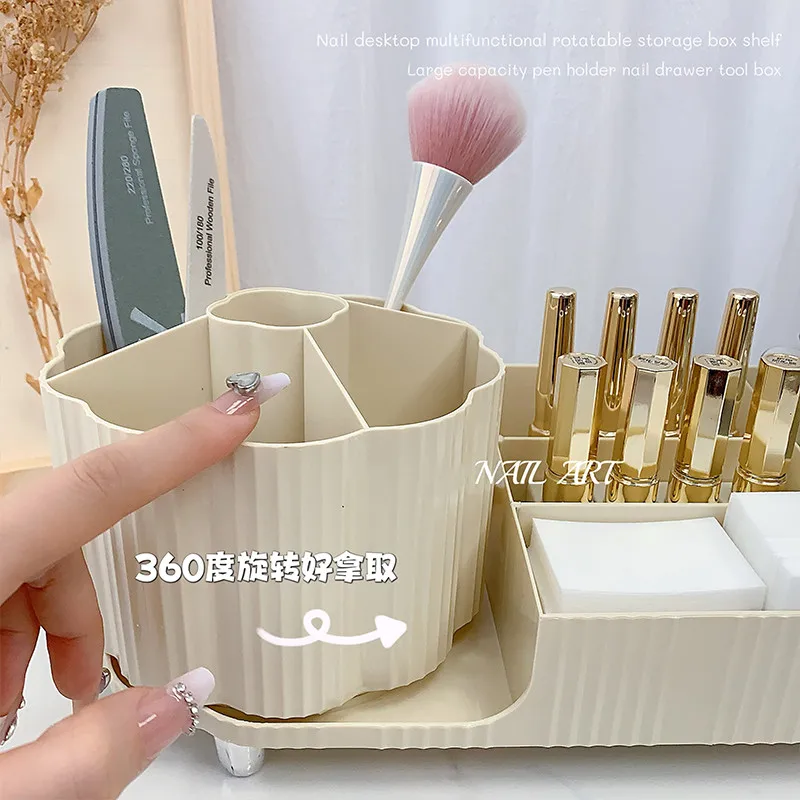 مسمار الملحقات المنظم مسمار الفن صندوق تخزين حاوية بلاستيكية مسمار حجر الراين فرشاة القلم عازلة طحن الملفات صندوق تخزين