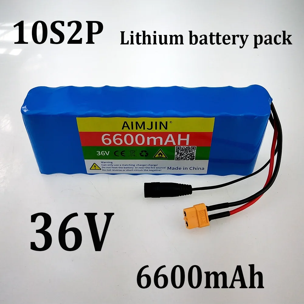 

New 36V 6600mAh 10S2P 18650 Rechargeable Battery Pack,Modified Bicycles,Electric Vehicle 42V Protection PCB